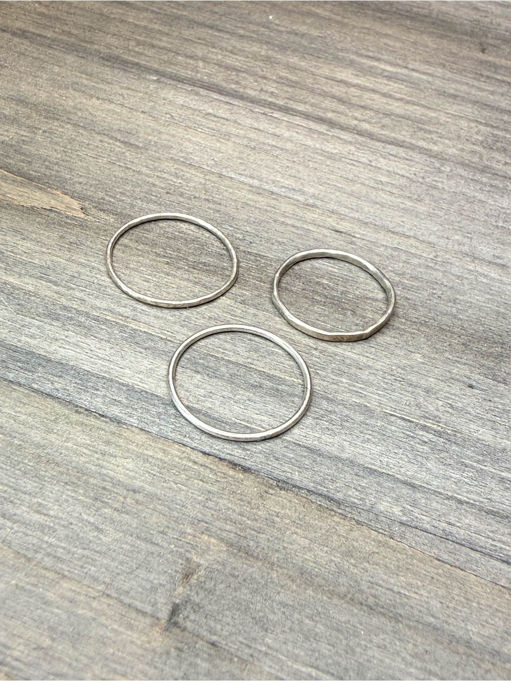 Sterling Silver Stackable Rings - Set of 3